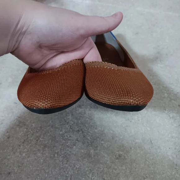 Rothy's Brown Flats with Blue Trim - Picture 10 of 10